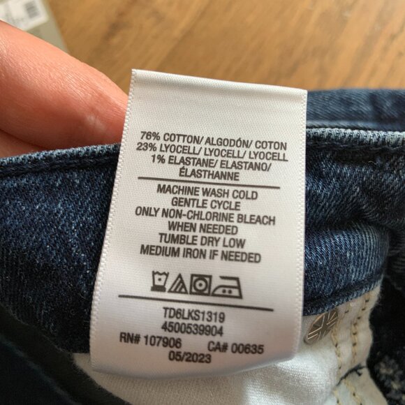 Women's Hudson Rosie High-Rise Wide Leg Crop Lakeside Blue Denim Jeans Size 25 - Picture 6 of 10